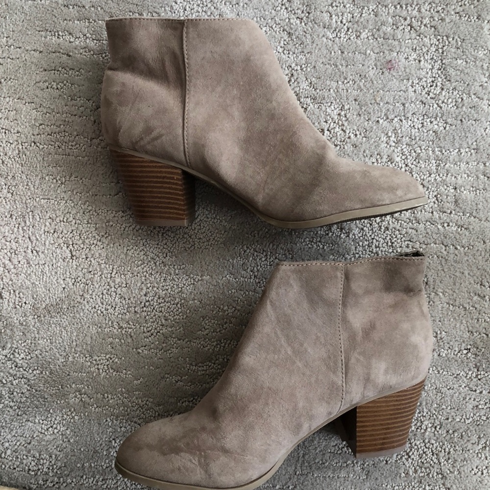 Tan ankle booties